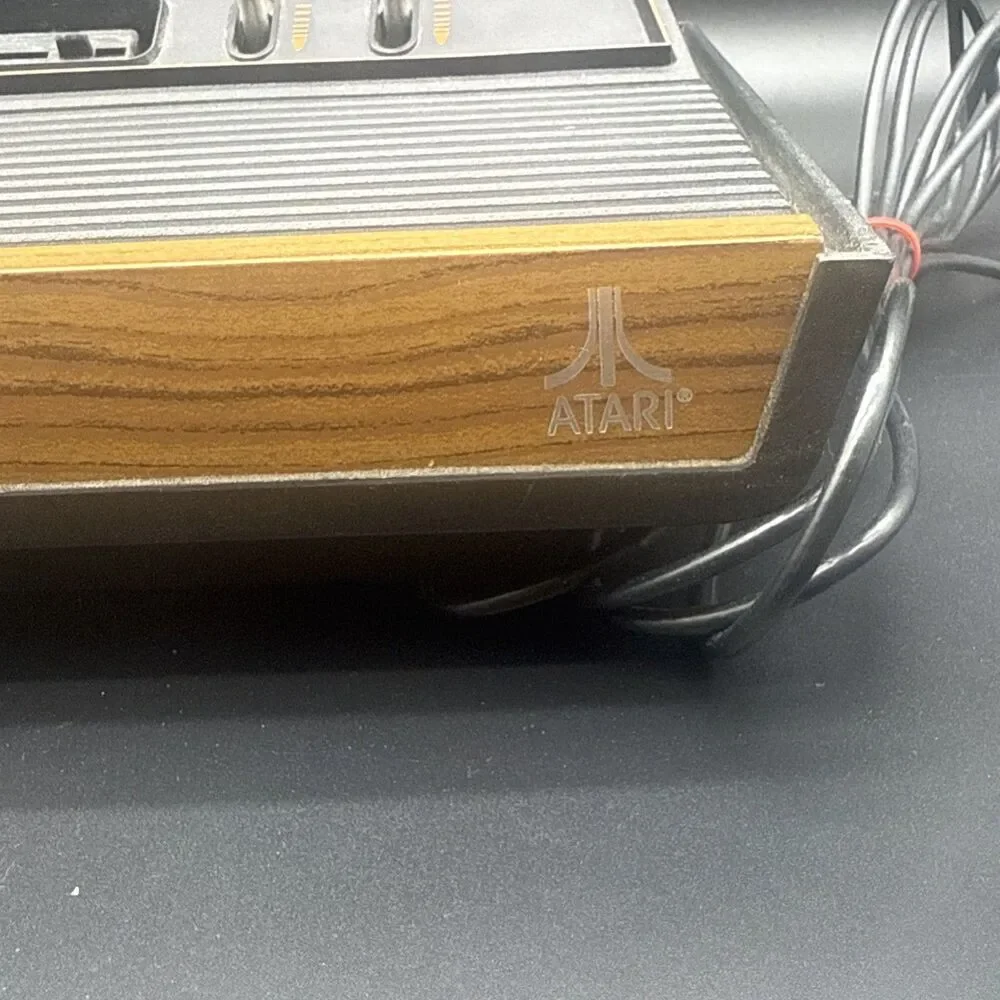 Atari 2600 CX-2600A Wood Grain 4 Switch Console untested Works for Parts/Repair